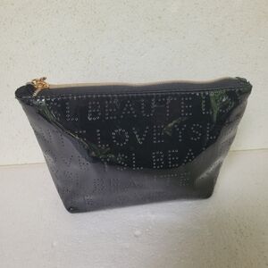 YSL Yves Saint Laurent Beaute Makeup Bag Travel Cosmetics Bag Logo Black Used